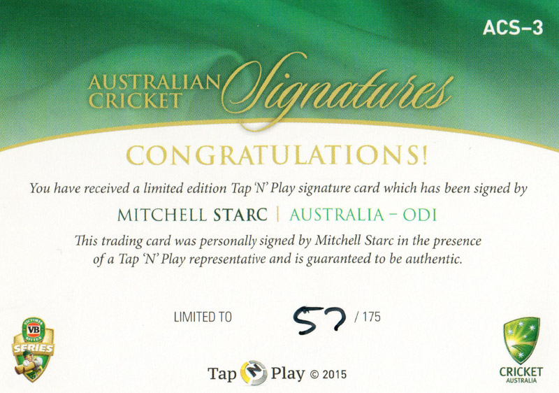Mitchell Starc back