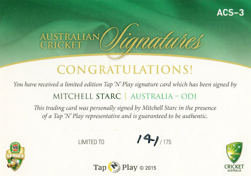 Mitchell Starc back