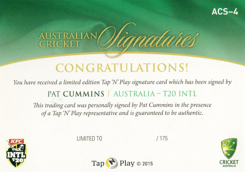 Pat Cummins back