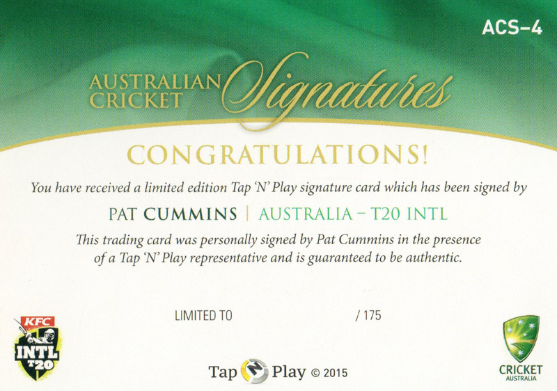 Pat Cummins back