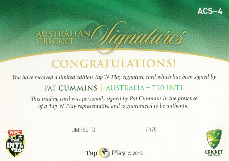 Pat Cummins back