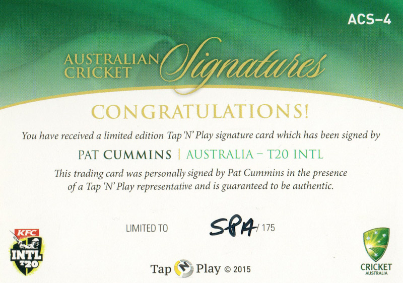 Pat Cummins back
