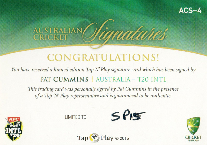 Pat Cummins back