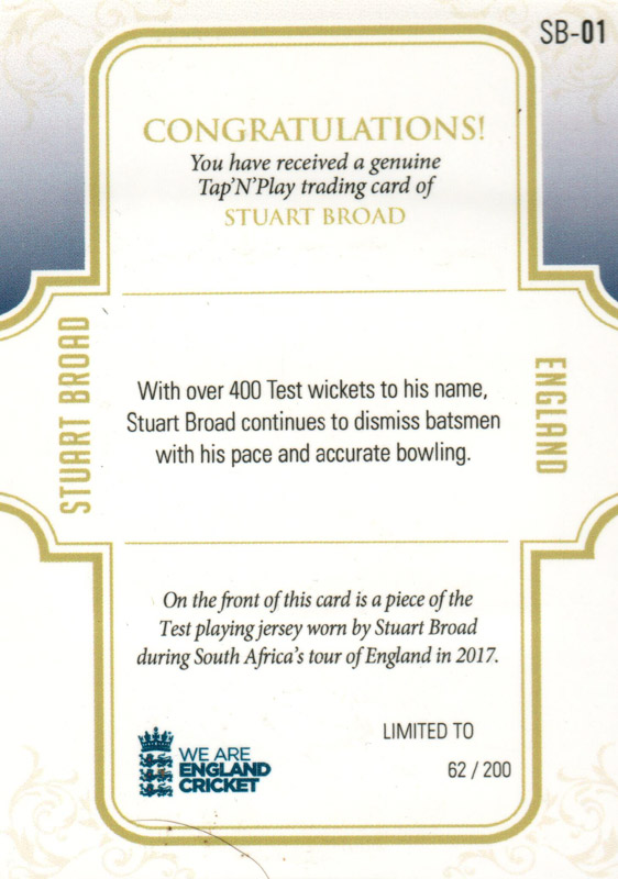 Stuart Broad back
