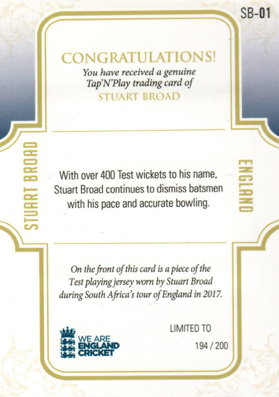 Stuart Broad back
