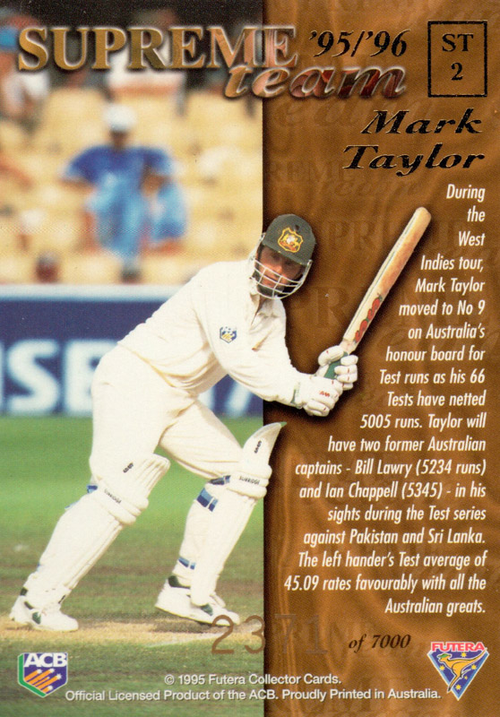 Mark Taylor back