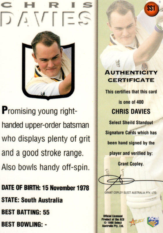Chris Davies back