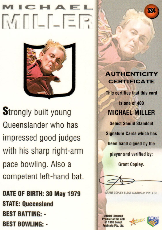 Michael Miller back