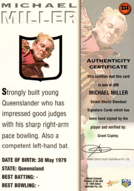 Michael Miller back