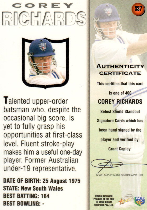 Corey Richards back