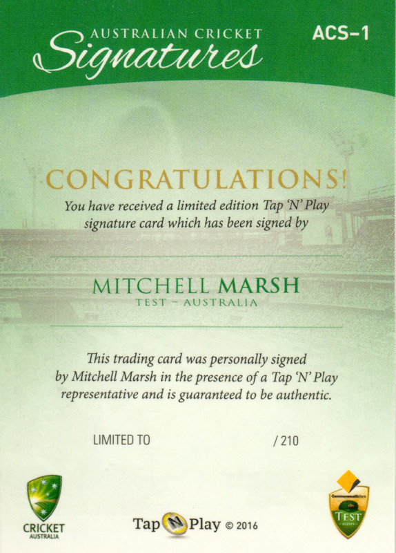 Mitchell Marsh back