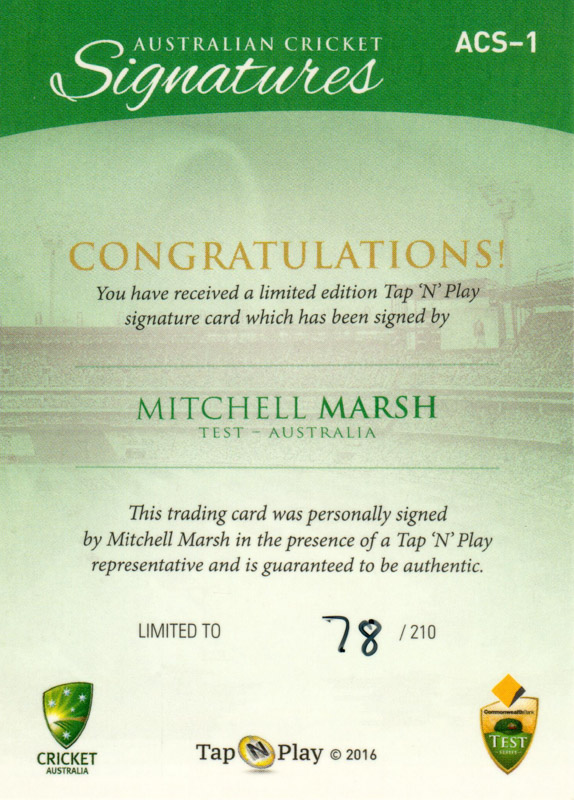 Mitchell Marsh back