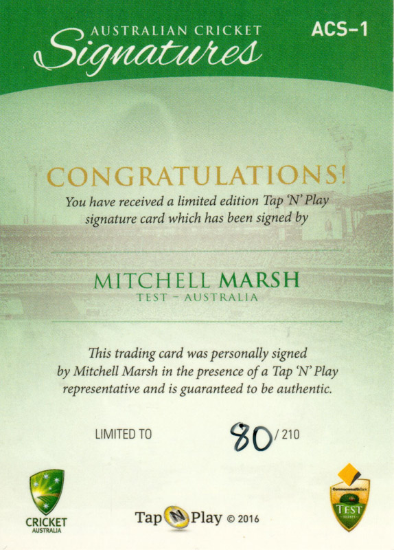 Mitchell Marsh back
