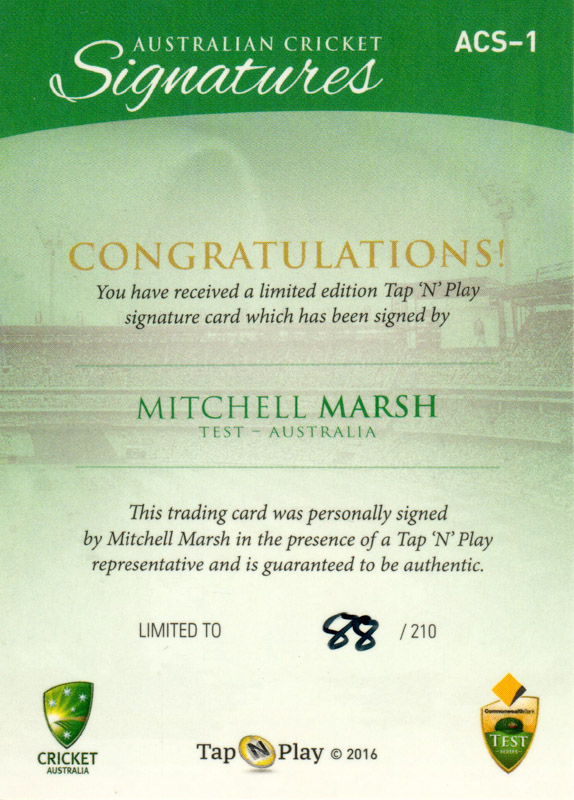 Mitchell Marsh back