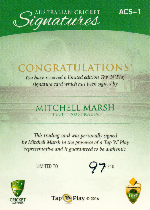 Mitchell Marsh back