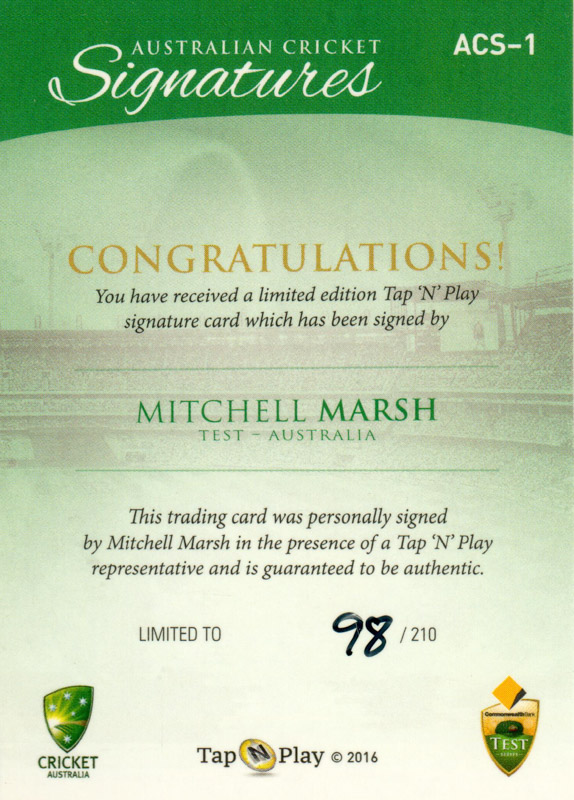 Mitchell Marsh back