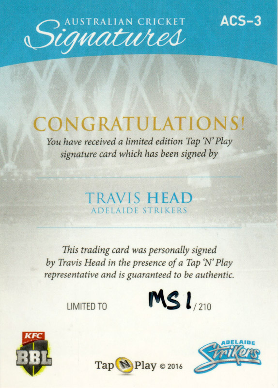 Travis Head back