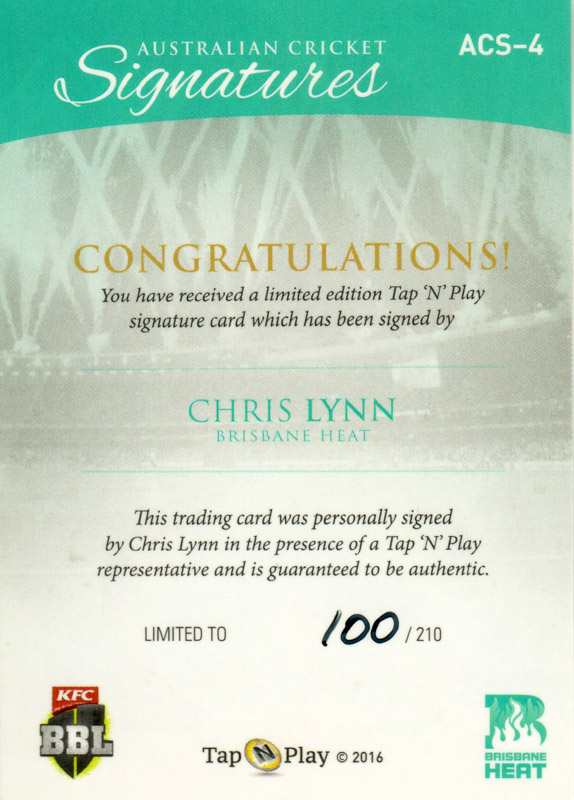 Chris Lynn back