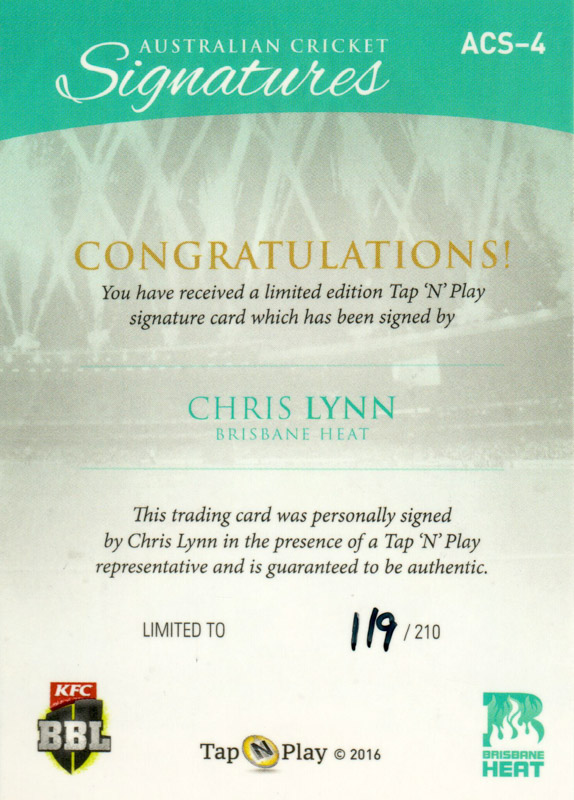 Chris Lynn back