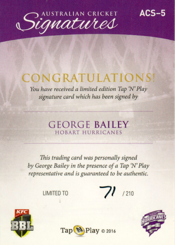 George Bailey back