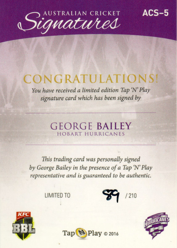 George Bailey back