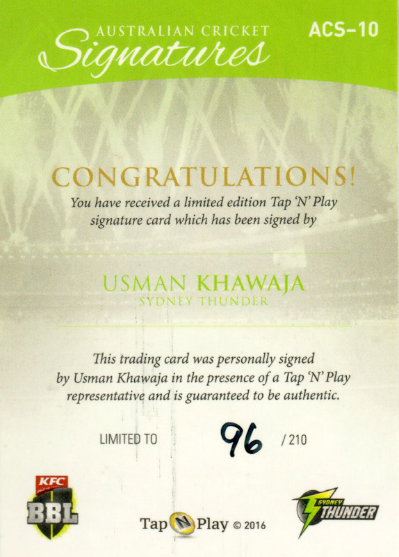 Usman Khawaja back