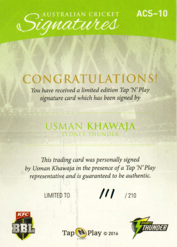Usman Khawaja back