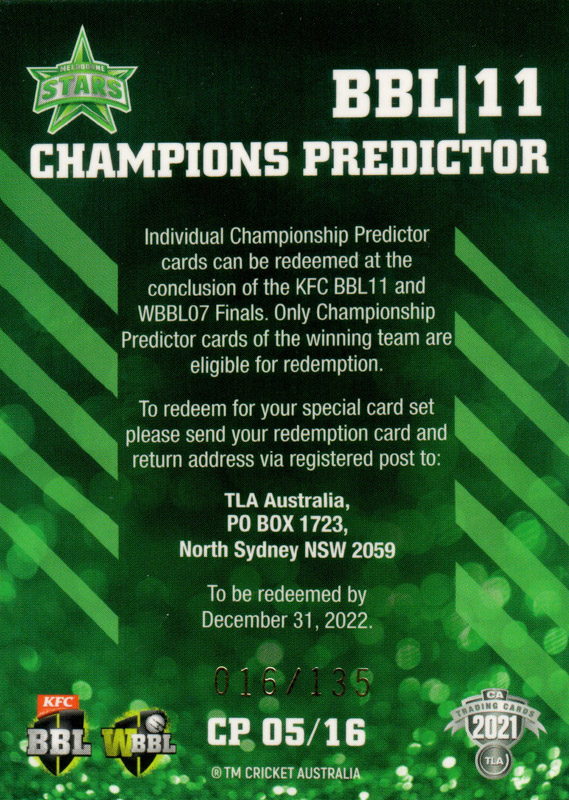 Melbourne Stars - BBL 11 back