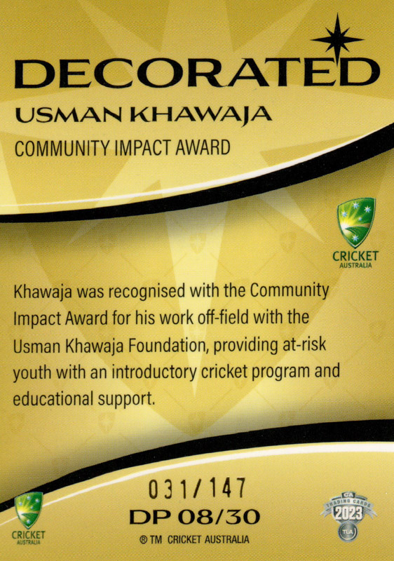 Usman Khawaja back