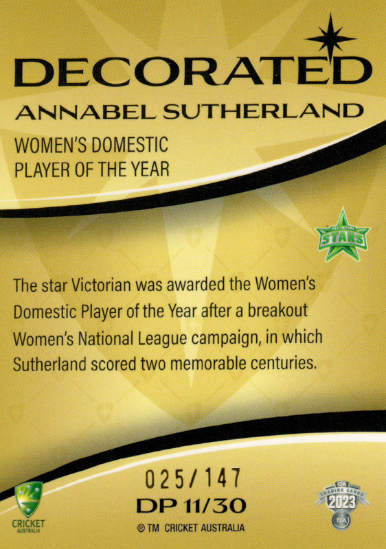 Annabel Sutherland back