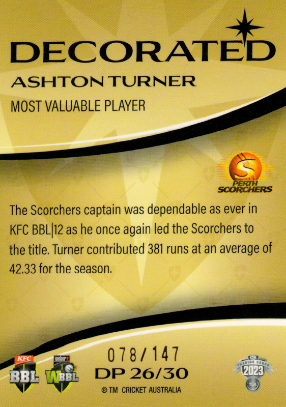 Ashton Turner back