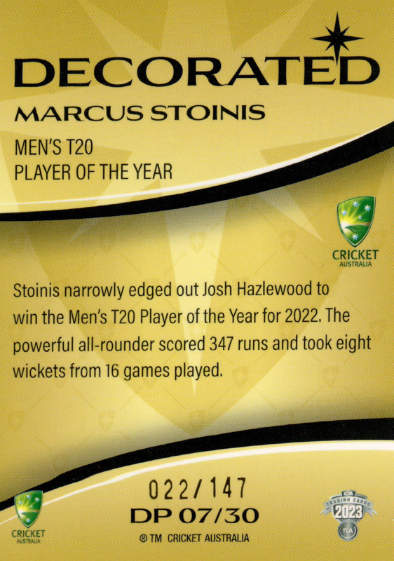 Marcus Stoinis back