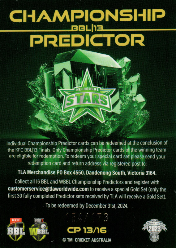 Melbourne Stars back