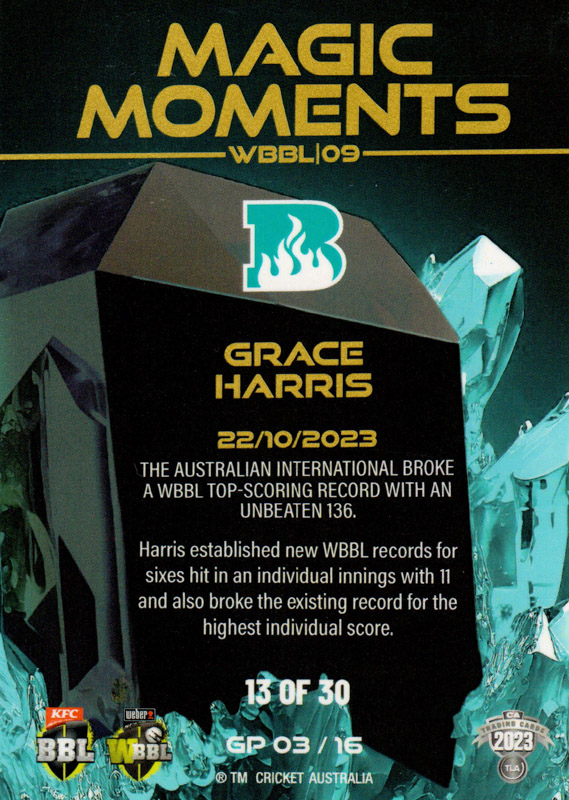 Grace Harris back