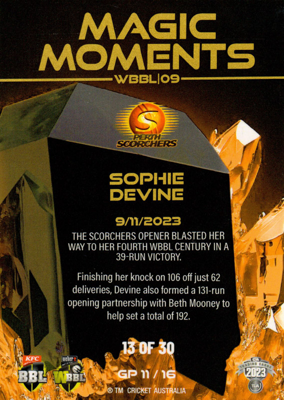 Sophie Devine back