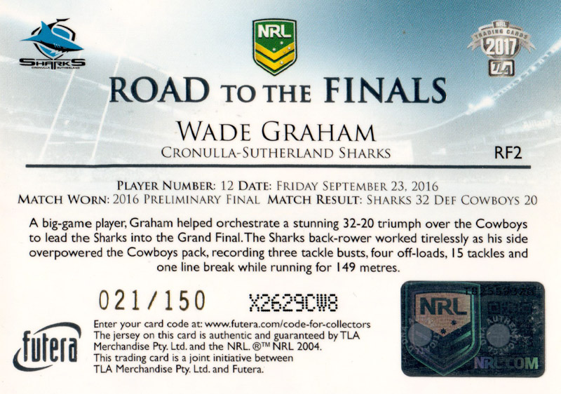 Wade Graham back