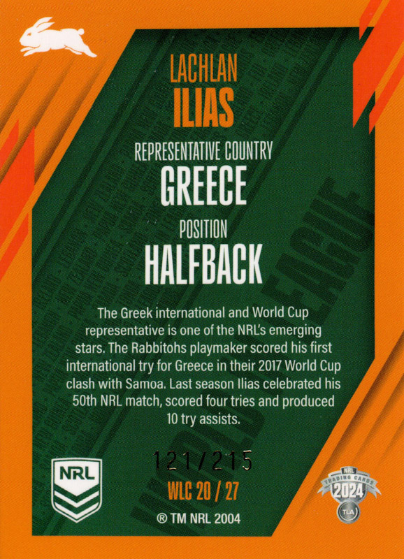 Lachlan Ilias back