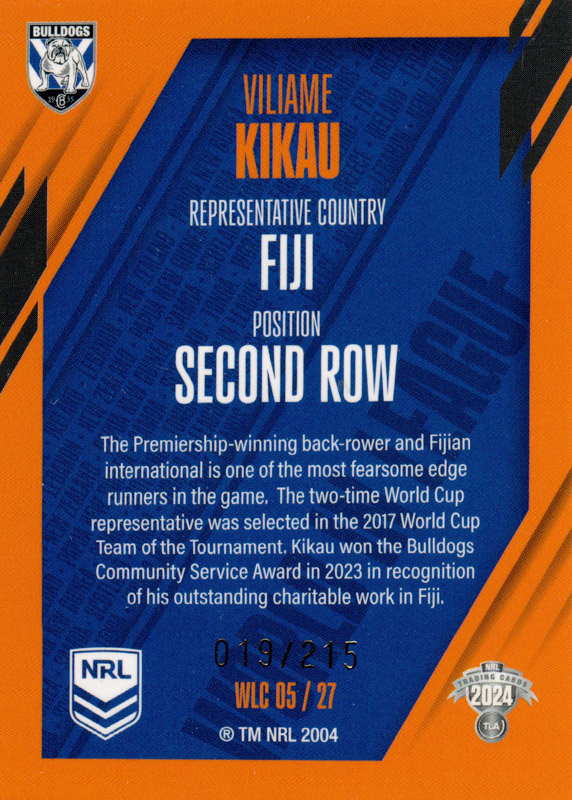 Viliame Kikau back