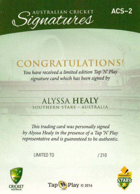 Alyssa Healy back