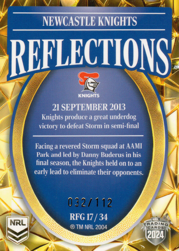 2013 Knights Semi Final Win back