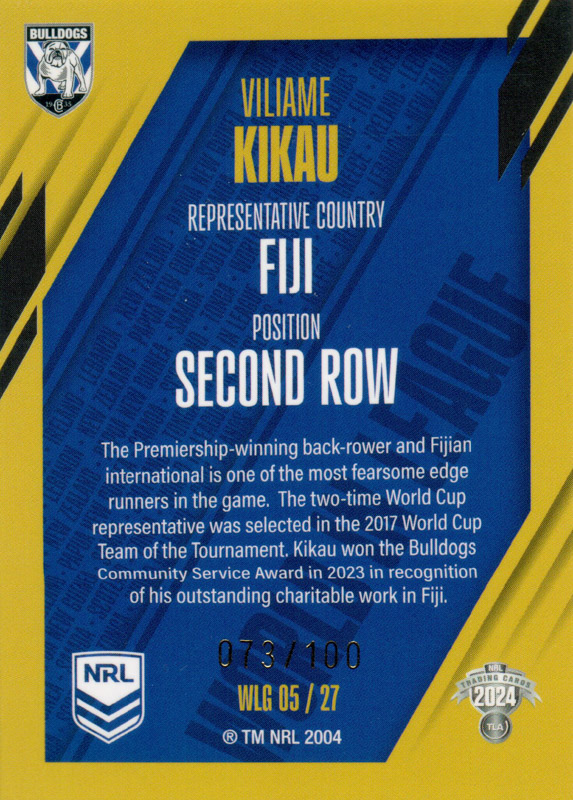 Viliame Kikau back
