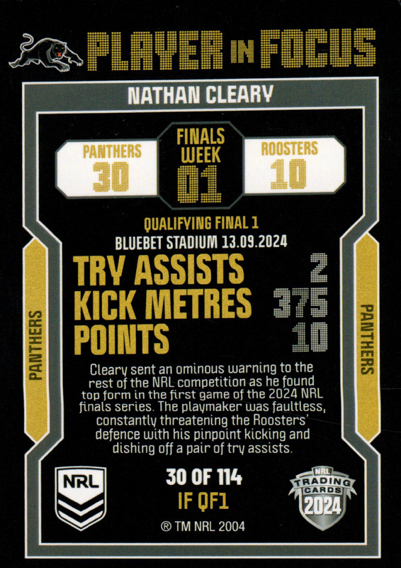 Nathan Cleary back
