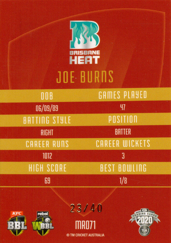 Joe Burns back