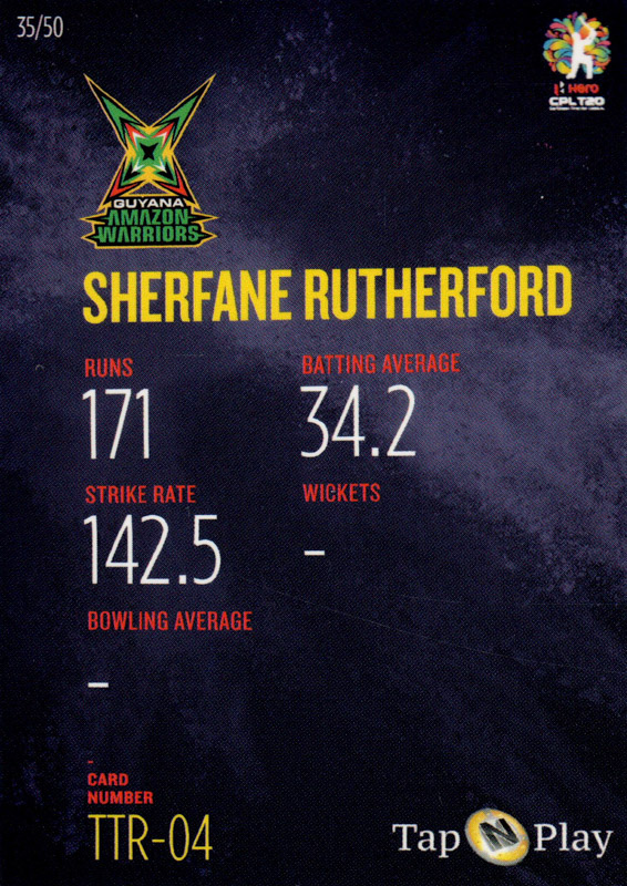 Sherfane Rutherford back