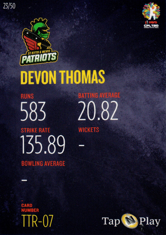 Devon Thomas back