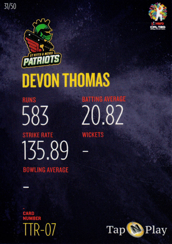 Devon Thomas back