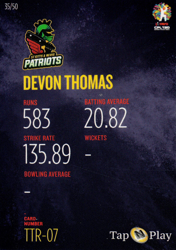 Devon Thomas back