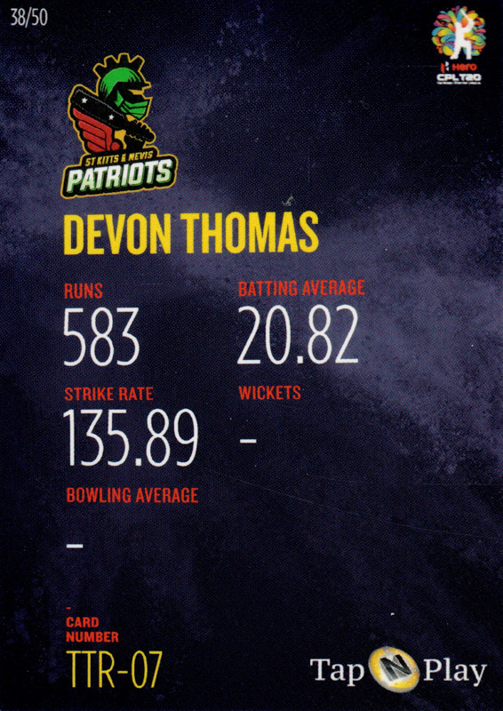 Devon Thomas back