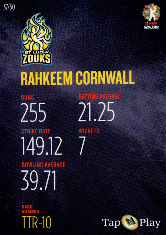 Rahkeem Cornwall back