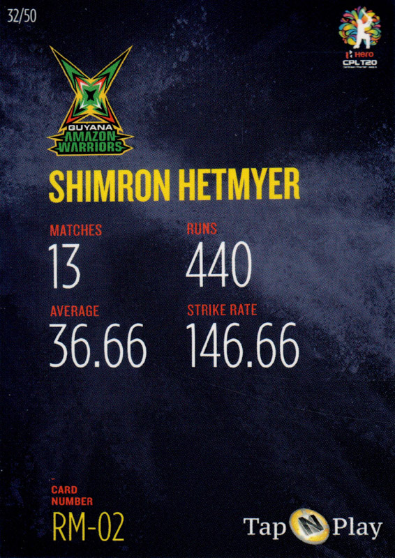 Shimron Hetmyer back